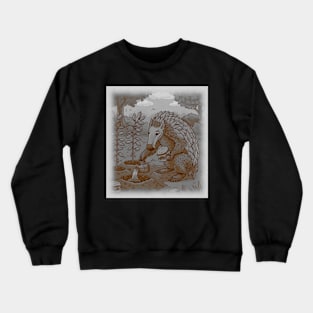 pangolin planting cheeseburgers in garden Crewneck Sweatshirt